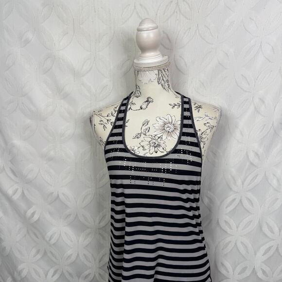Lululemon Water Bound Singlet Apex Stripe Printed Black Dune Tank Top Size 6 - Picture 11 of 12